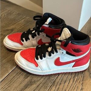 Nike Kids Black, Red, and White Sneakers